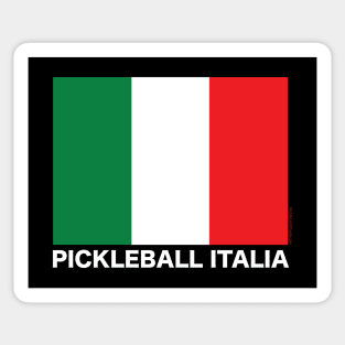 Pickleball Italia Flag - White Lettering Sticker